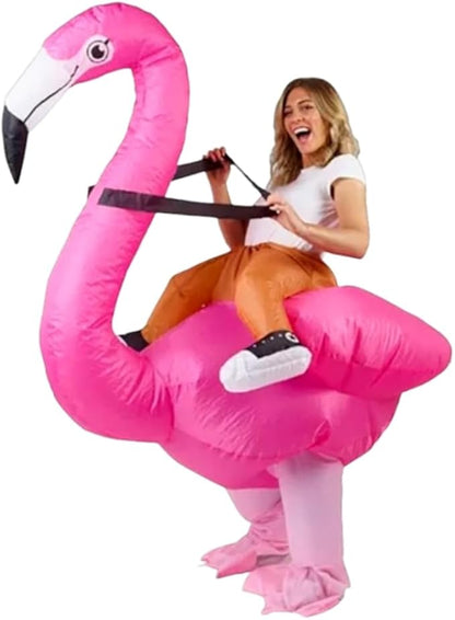 Disfraz Flamingo inflable rosa - Adulto