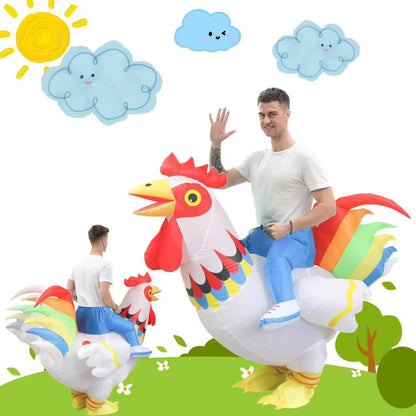 Disfraz Gallo inflable - Adulto