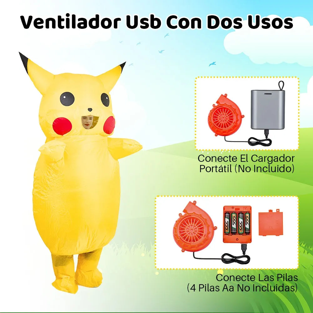Disfraz Pikachu inflable - Adulto