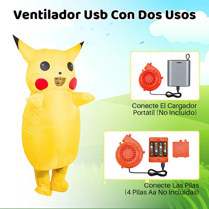 Disfraz Pikachu inflable - Adulto