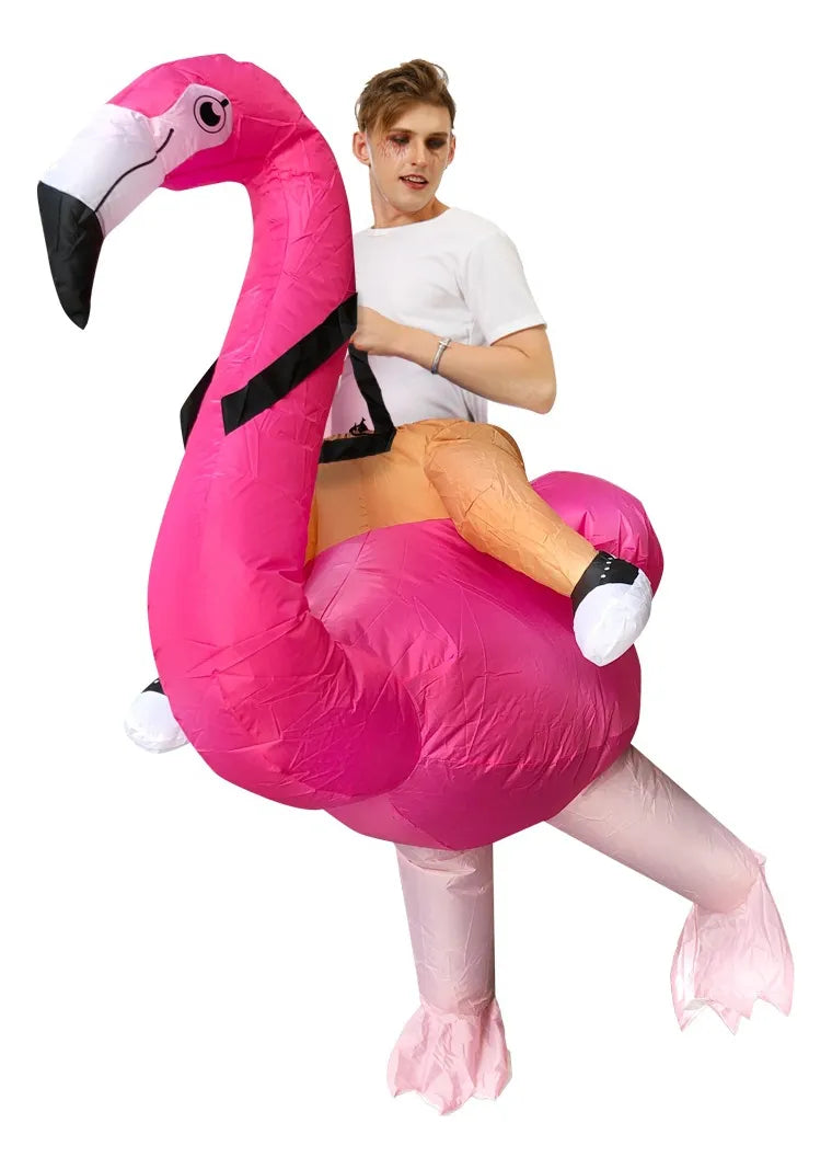 Disfraz Flamingo inflable rosa - Adulto