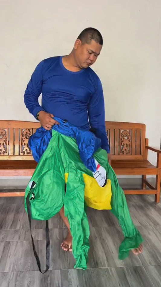 Dinosaurio inflable verde - Adulto